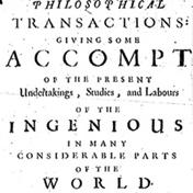 <i>Philosophical Transactions of the Royal Society</i> begins publication.